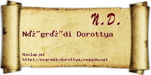 Nógrádi Dorottya névjegykártya
